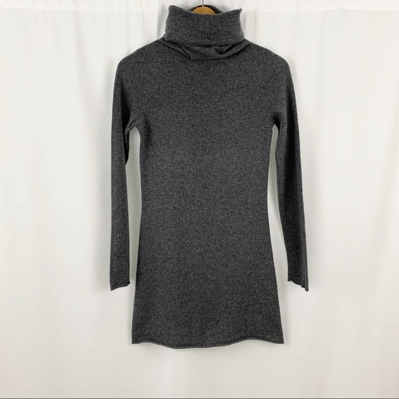 Aqua Cashmere Grey Turtleneck Dress S - Picture 1 of 6
